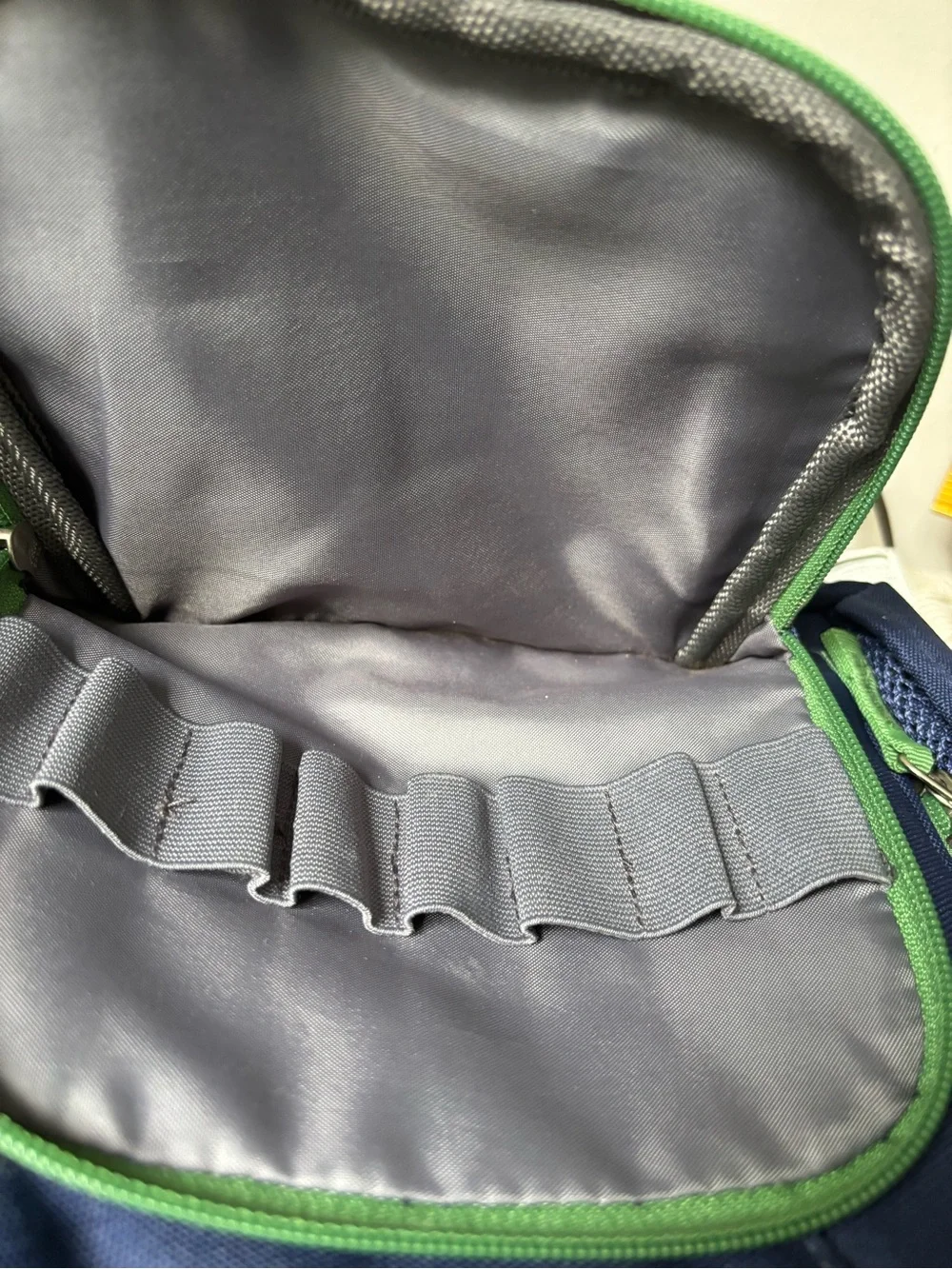 Pottery Barn Kids Navy and Green Small Backpack